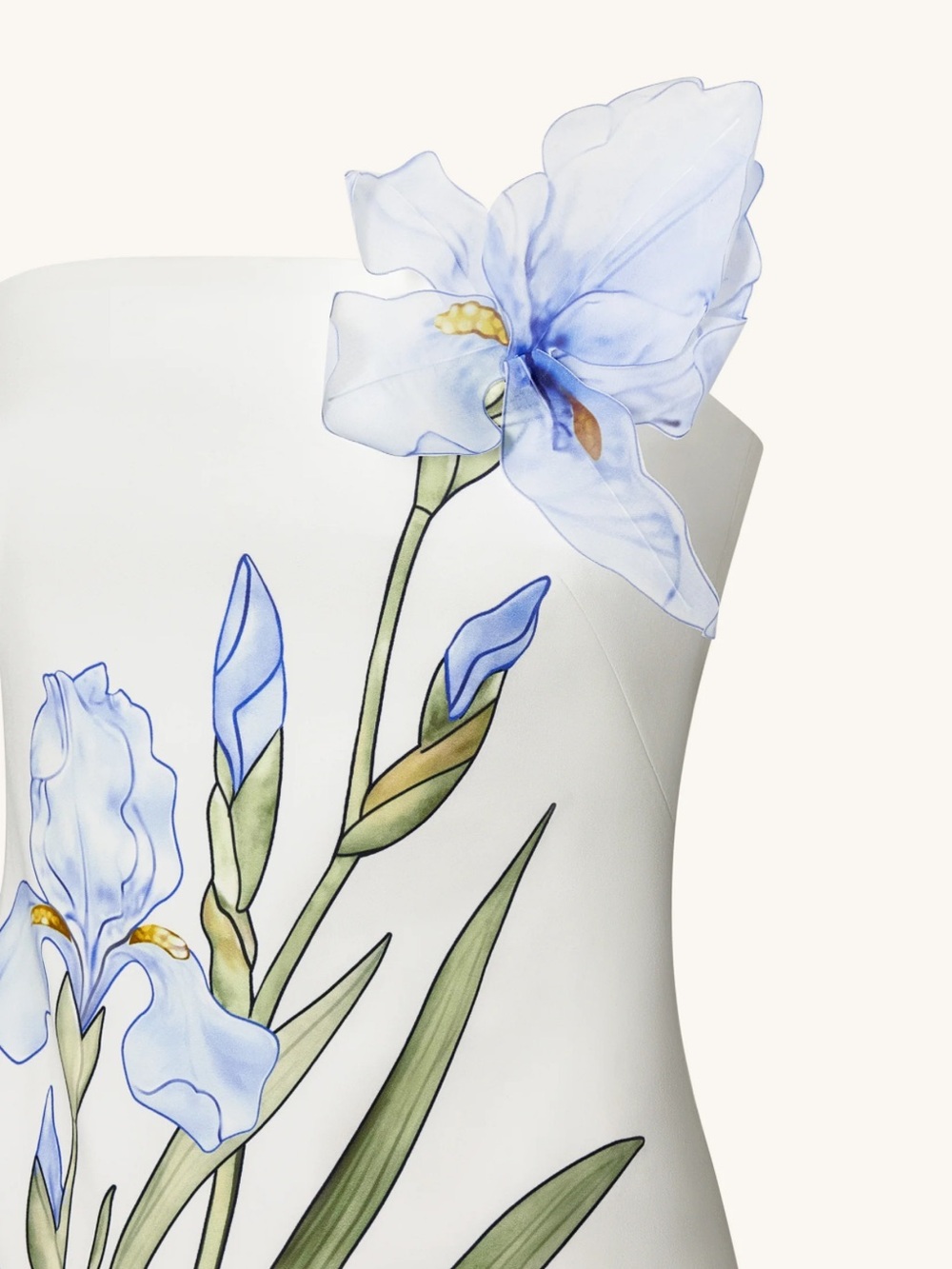 JW PEI | Floral Print Strapless Mixed Maxi Dress - Picture 2 of 4